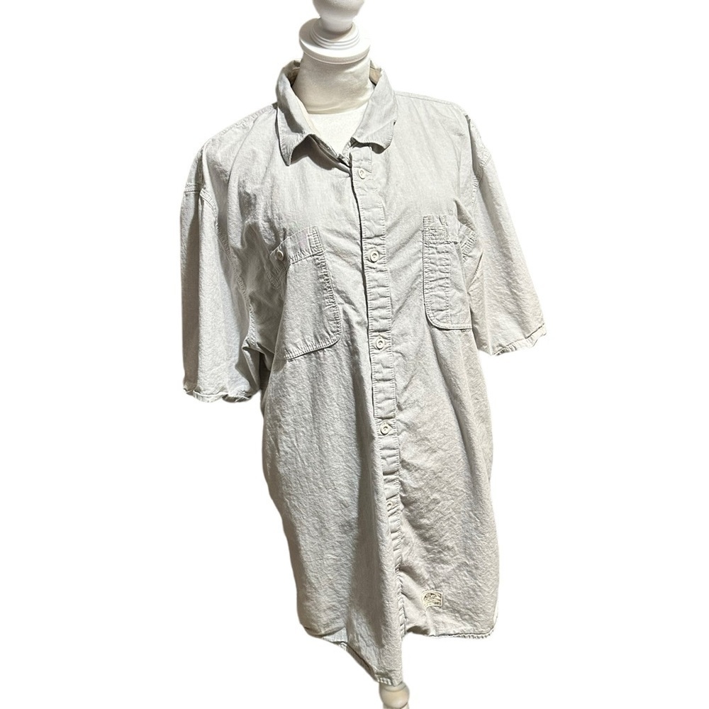 Vans men's XL grey button down shirt